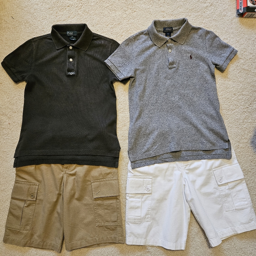 Polo boy Cargo Shorts & T-shirt(6y~10y)